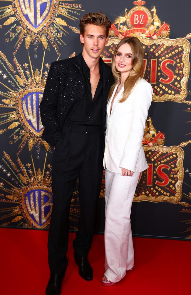 Elvis co-stars Austin Butler and Olivia DeJonge. Picture: Getty Images