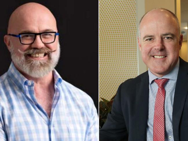 Mark Baxter (left) has settled with RACQ after claiming CEO David Carter (right) dismissed him in breach of the Fair Work Act.