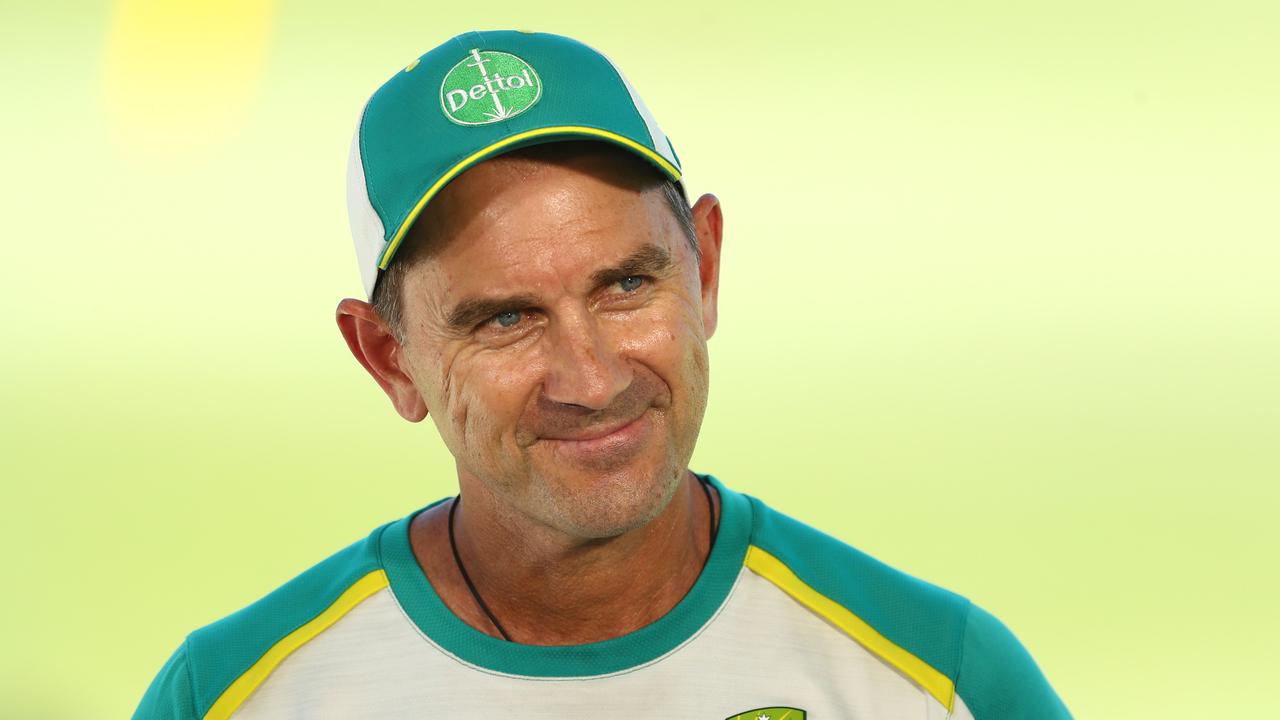 Langer spoke to the media ahead of the first Ashes Test. Photo by Chris Hyde/Getty Images