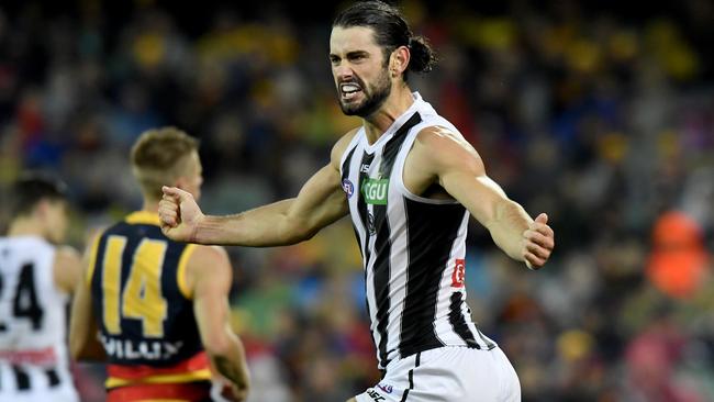 Brodie Grundy of the Magpies.