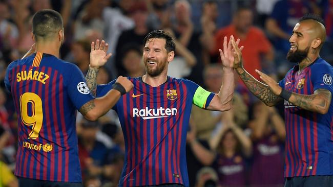 Another Lionel Messi masterclass highlighted Barcelona's Champions League win over PSV. Picture: AFP