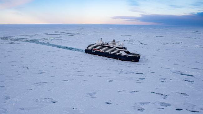 Le Commandant Charcot in the Arctic. It sails for Antarctica on October 31.