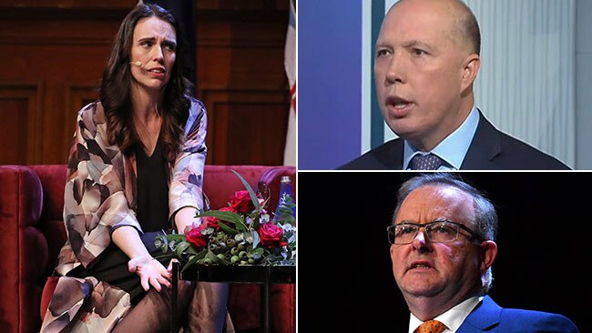 jacinda ardern and peter dutton and anthony albanese