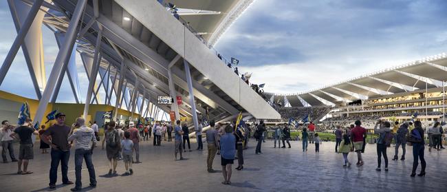 The food and beverage section of the new Townsville stadium. Picture: Department of State Development, Manufacturing, Infrastructure and Planning