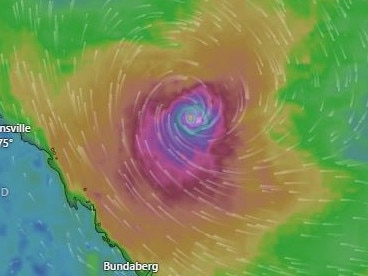 Alfred is currently swirling XXXkm off the Queensland coast. Picture: Windy