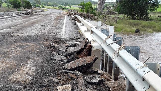 The flood waters caused extensive damage to roads across the region. Pics: Gympie Regional Council