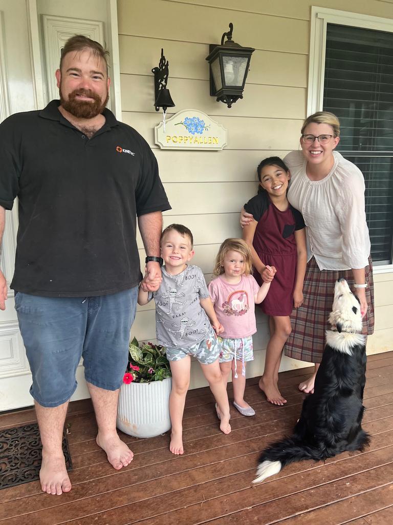 Amy Clark with husband Sam and their three children.