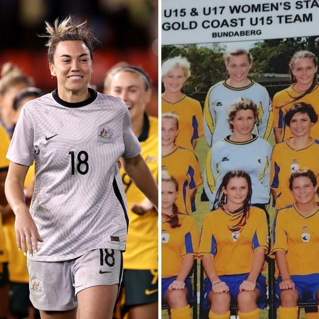 Mackenzie Arnold in a 2008 Gold Coast U15s rep side (back row). (Photo by Brendon Thorne/Getty Images)