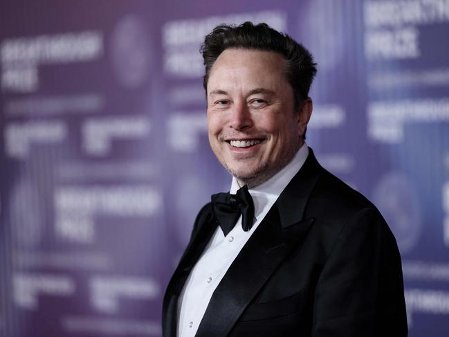 South African businessman Elon Musk arrives at the Tenth Breakthrough Prize Ceremony at the Academy Museum of Motion Pictures in Los Angeles, California, on April 13, 2024. (Photo by ETIENNE LAURENT / AFP)