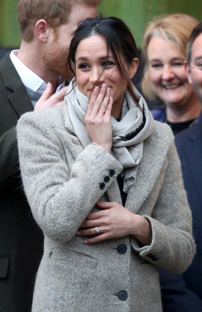 The Duchess wears the Catbird rings as part of her day to day accessory wardrobe. Picture: Getty Images