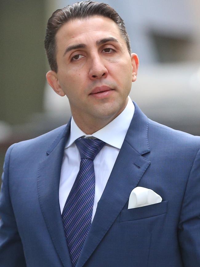 Rocco Arico arriving at the County Court in 2016. He allegedly previously controlled a $10m property portfolio, including a Mornington Peninsula bathing box.