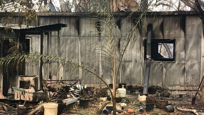 A burnt out dwelling at Deepwater. Picture: Chris Clarke