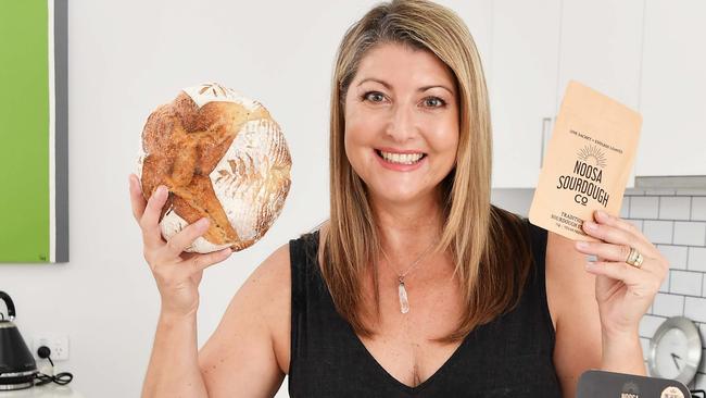 Noosa Sourdough Co founder Elizabeth Halley came up with the idea for the venture after she was making bread for her neighbourhood during the lockdown in 2020. Picture: Patrick Woods.