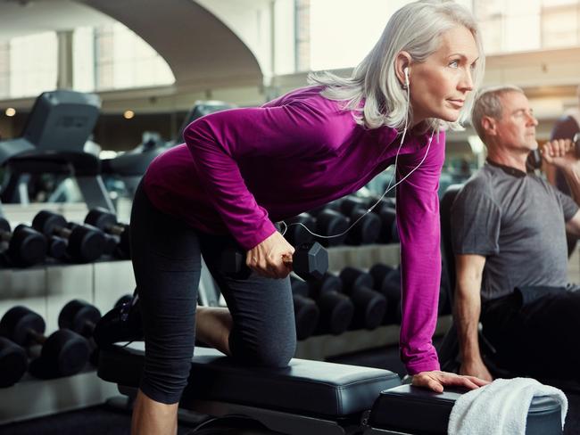 Two 30-minute strength workouts per week improve bone density. Picture: Getty Images