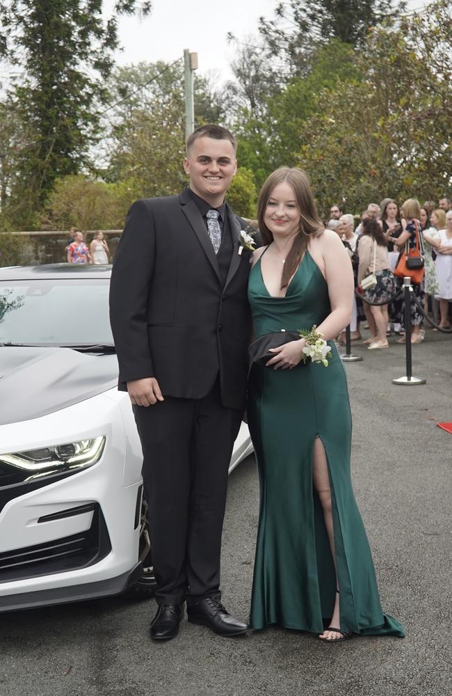 Students arriving in style for the 2024 Glasshouse Christian College formal at Flaxton Gardens.