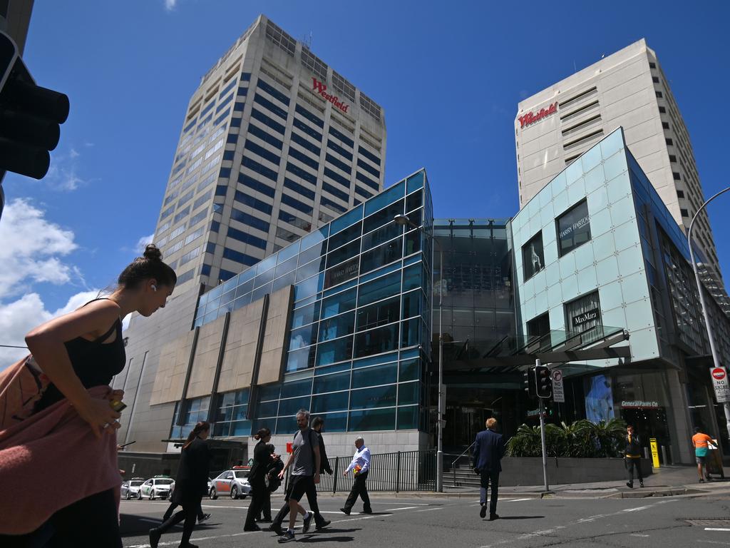 People are seen at Westfield Bondi Junction shopping centre in Sydney. Picture: NCA NewsWire / Steven Saphore