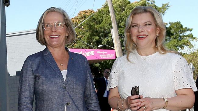 Lucy Turnbull with Sara Netanyahu in 2017. Picture: Getty Images