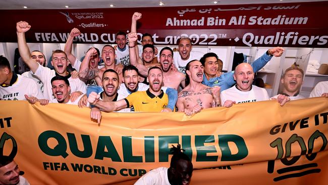 The Socceroos are heading to the World Cup. (Photo by Joe Allison/Getty Images)