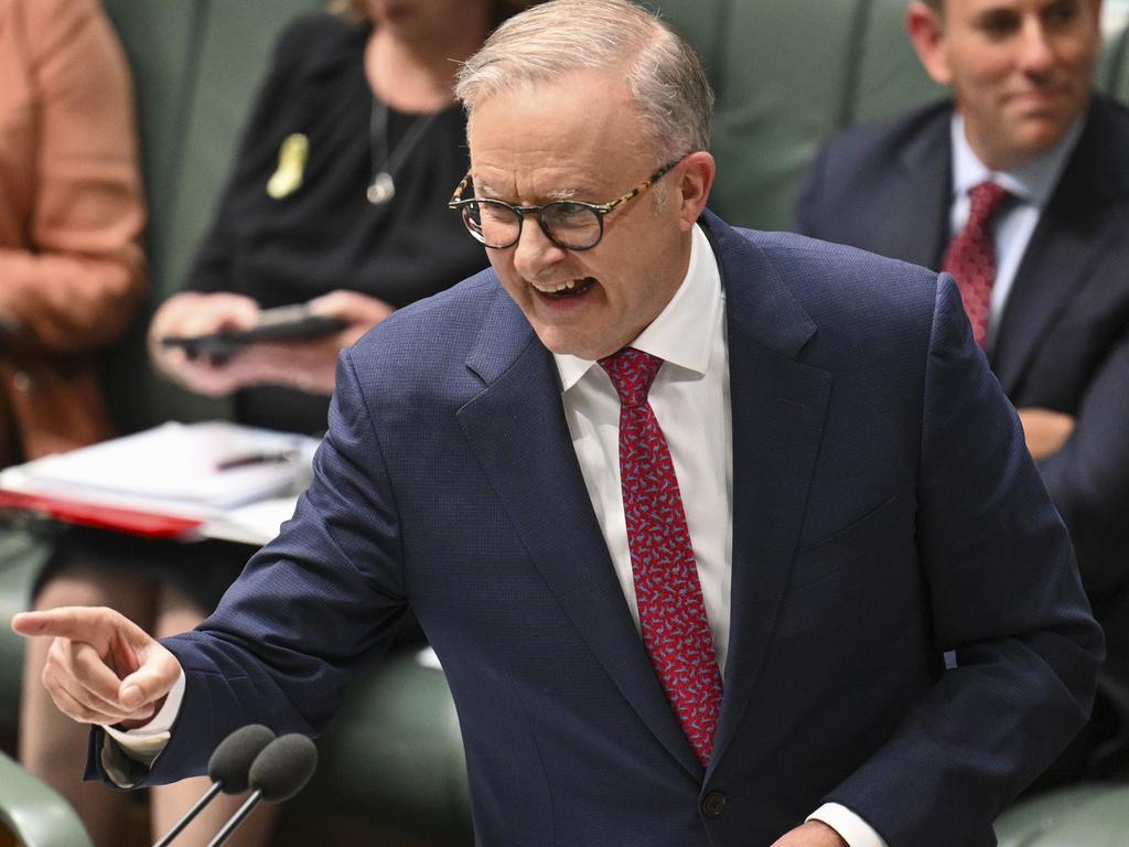 Prime Minister Anthony Albanese seemed to be enjoying the return to Question Time on February 7. Picture: NCA NewsWire / Martin Ollman