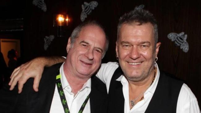 Jimmy Barnes paid tribute to Gudinski (left) today. Picture: Dallas Kilponen