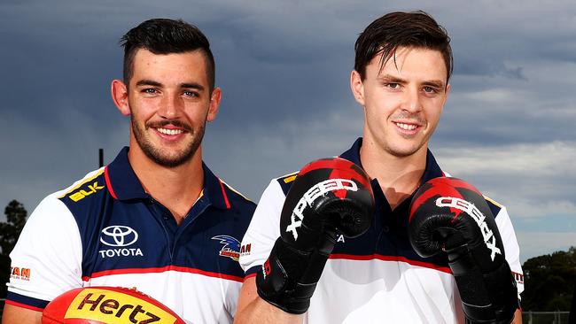 Taylor Walker’s Crows will take on Jake Lever’s Demons in 2018. Picture: Simon Cross