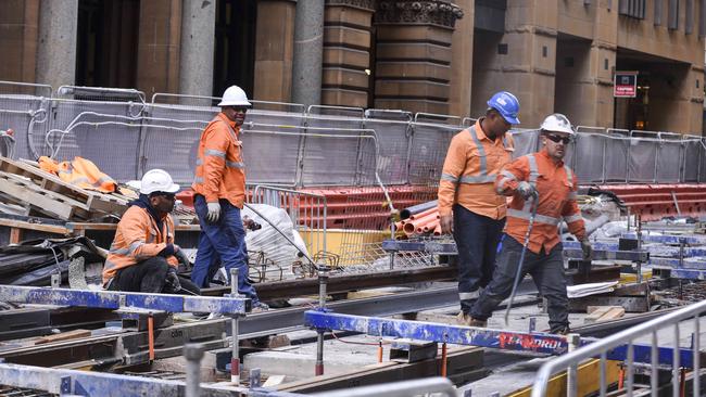 Mr Lee said light rail should never have been considered for George St as trains deliver more people than trams. Picture: Flavio Brancaleone