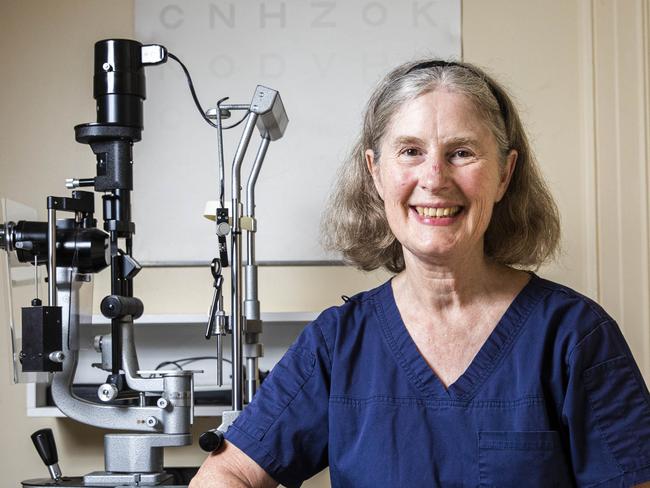 25/01/21 Associate Professor Anne Brooks, pictured at her East Melbourne practice, is being recognised for significant service to ophthalmology, and to eye health organisations. Aaron Francis/The Australian