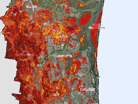 Map of Gold Coast fire zones