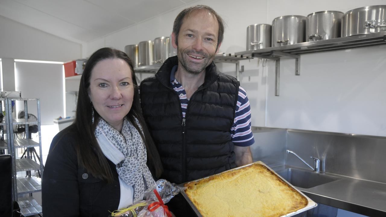 Couple Chris Barnett and Dean Iddon are selling their three businesses Janelle's Kitchen, L'Amour Chocolate and JK's Picnics and Platters. Picture: Rhylea Millar