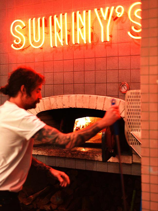 The pizza oven at Sunny’s. Picture: Supplied by Simon Wilkinson