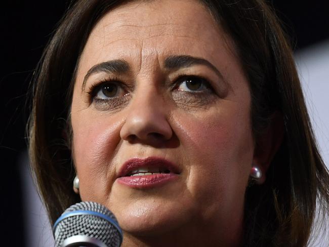 BRISBANE, AUSTRALIA - NewsWire Photos - SEPTEMBER 29, 2021.Queensland Premier Annastacia Palaszczuk delivers the State of the State address at a CEDA luncheon in Brisbane to provide an update on the economy and policy priorities of the Palaszczuk Government over the year ahead.Picture: NCA NewsWire / Dan Peled