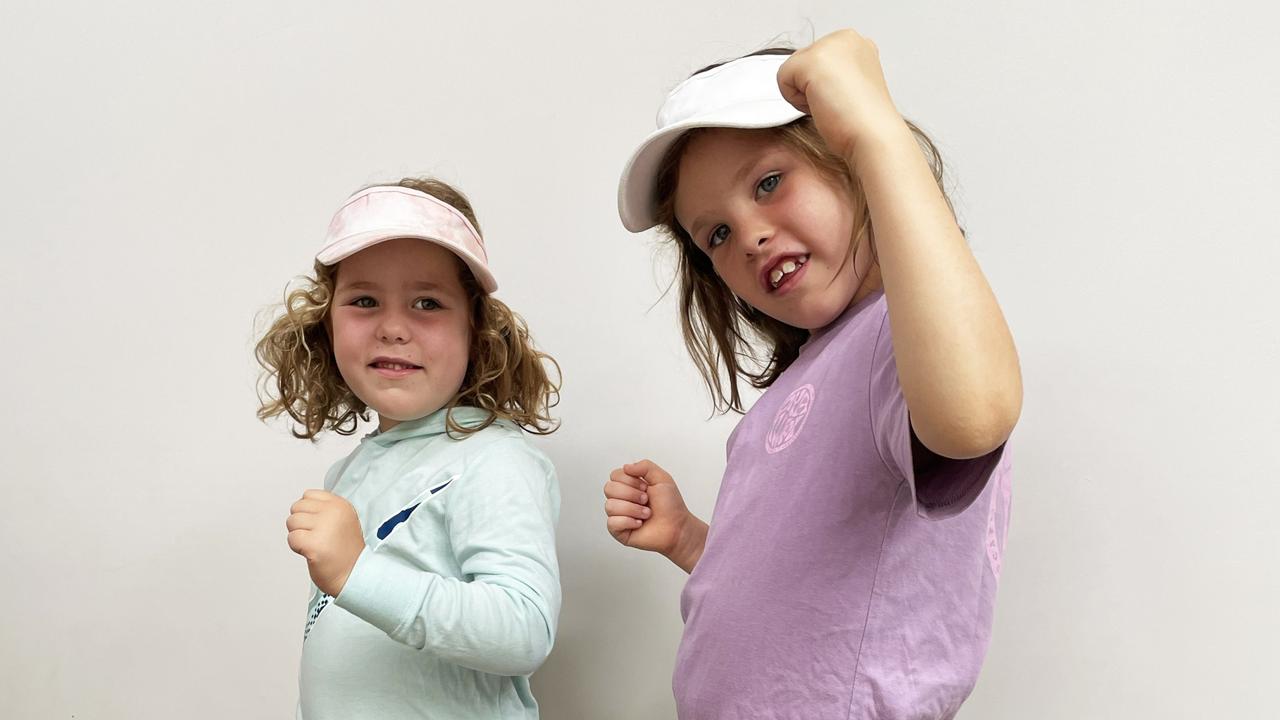 Bronte and Phoebe Buckley from Windsor in Brisbane have signed up to 2km junior dash at the Toowoomba Marathon. Picture: (supplied)