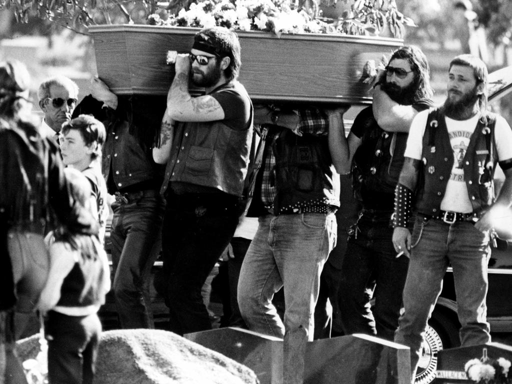 Six bikies died in the so-called ‘Milperra Massacre’ between Bandidos and Comancheros in 1984. Picture: Ian Mainsbridge