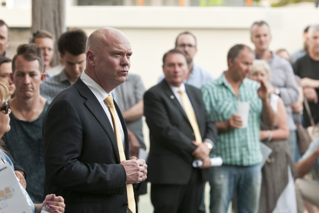 Ray White Toowoomba prinicpal Andrew Carter at the auction of 37 Arthur St, Saturday, November 12, 2016. Picture: Kevin Farmer