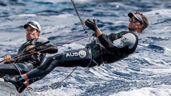 Will Ryan, right, hard at work in an international regatta in Spain earlier this year.