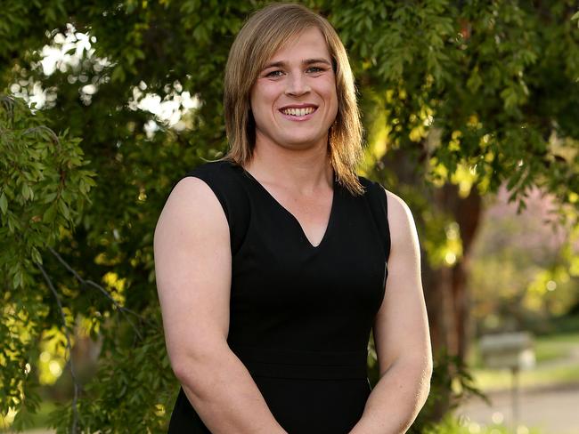 DAILY TELEGRAPH SPECIAL -  Hannah Mouncey, the Former captain of ACTÕs menÕs handball team has failed to cross the first hurdle of playing for the ACT as a woman. Picture Kym Smith