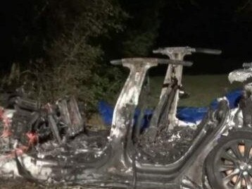 Two people were killed in a crash which investigators said happened while a Tesla was drving on autopilot. Picture: KPRC2