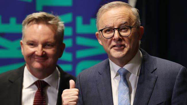 Prime Minister Anthony Albanese and Energy Minister Chris Bowen have responded to criticism of Labor’s energy market intervention. Picture: Liam Kidston