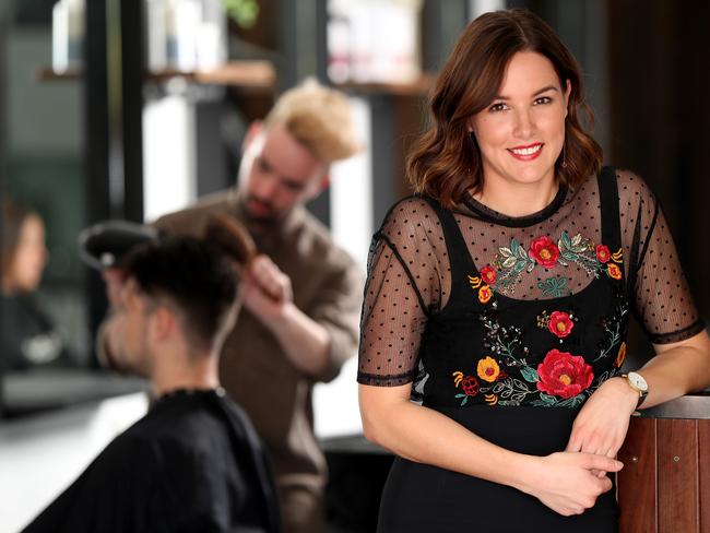 Alannah Read in her hair salon Ella &amp; Jade. Picture: Peter Wallis