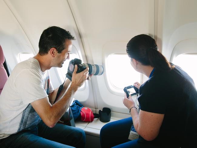 Antarctic flights: Real cameras optional.