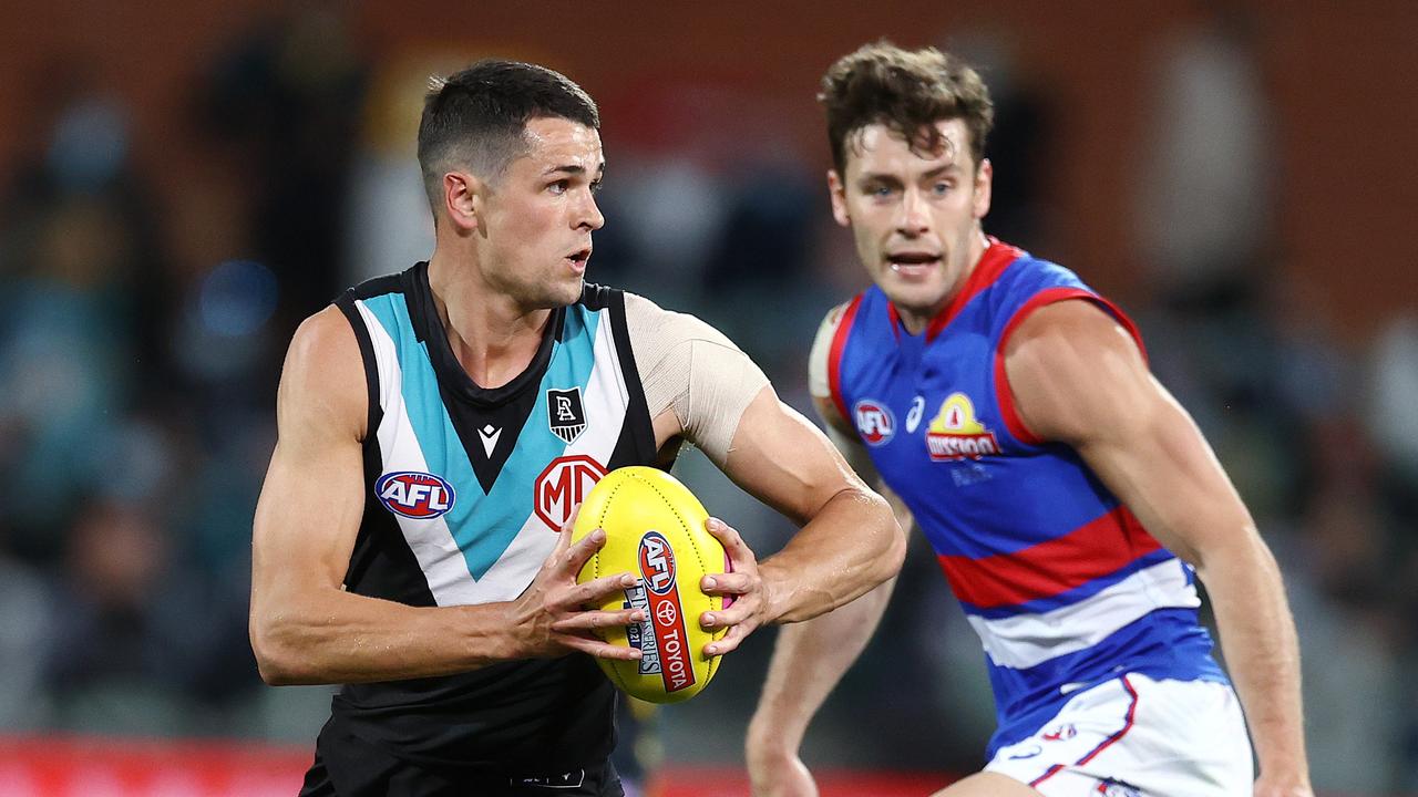 Port Adelaide and the Western Bulldogs will be part of a Friday night double-header. Picture: Michael Klein