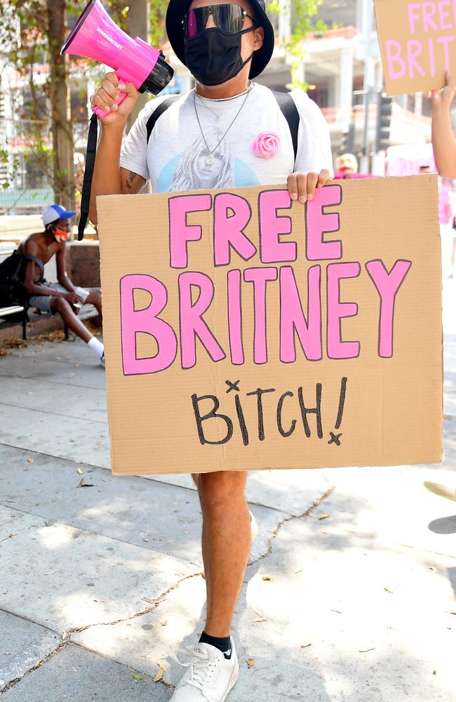 Britney’s fans are demanding her 12-year conservatorship come to an end. Picture: Matt Winkelmeyer/Getty Images