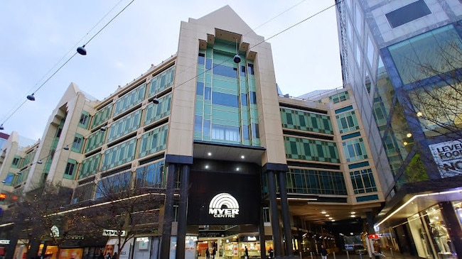 A person has plunged from height inside Adelaide’s Myer Centre.