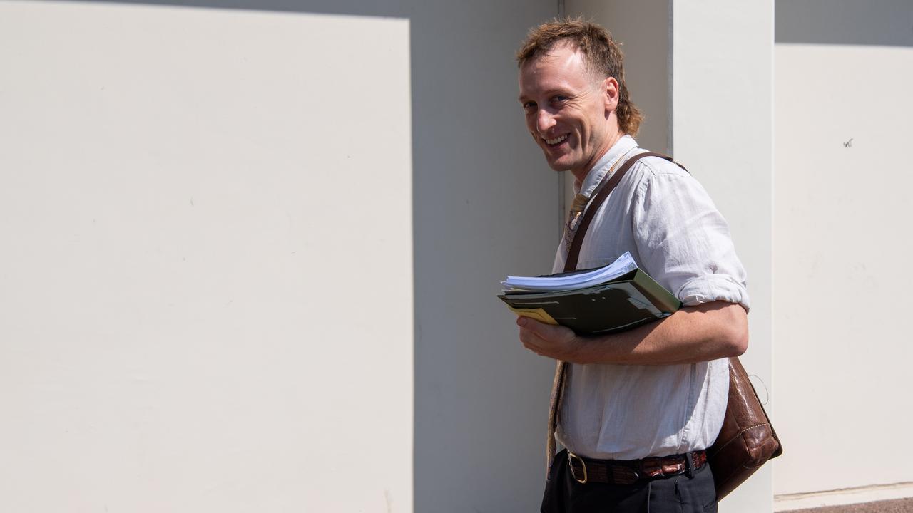 Defence lawyer Harry Hollingsworth outside of Darwin Local Court. Picture: Pema Tamang Pakhrin