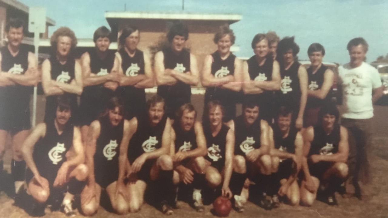 Leo Camm (far right – white shirt) played a huge part in the development and growth of Coolaroo Football Club. Picture: Contributed