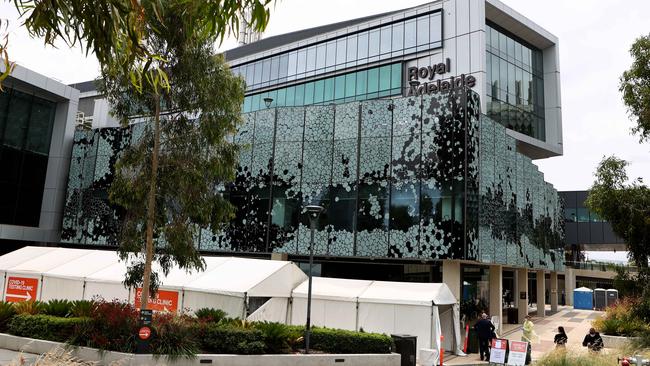 A Covid-19 testing site recently at the Royal Adelaide Hospital. Picture: NCA NewsWire / Kelly Barnes