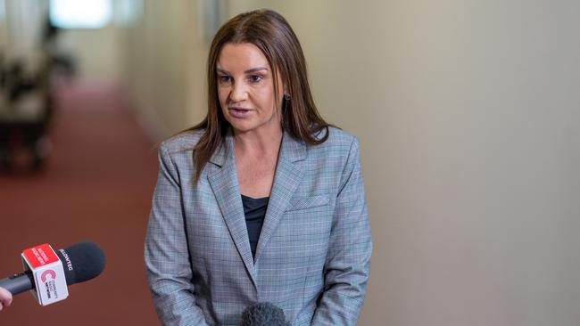 CANBERRA, AUSTRALIA - NewsWire Photos MARCH 21, 2023: Senator Jacqui Lambie spoke to the media at a press conference in Parliament House, Canberra.Picture: NCA NewsWire / Gary Ramage