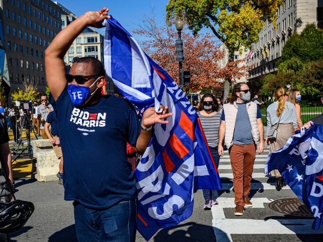 Biden supporters celebrated across the US. Picture: AFP