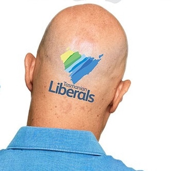 The image of a bald-headed man that appeared as part of an online ad from the Labor Party. The Liberal Party complained about the ad, forcing its removal.