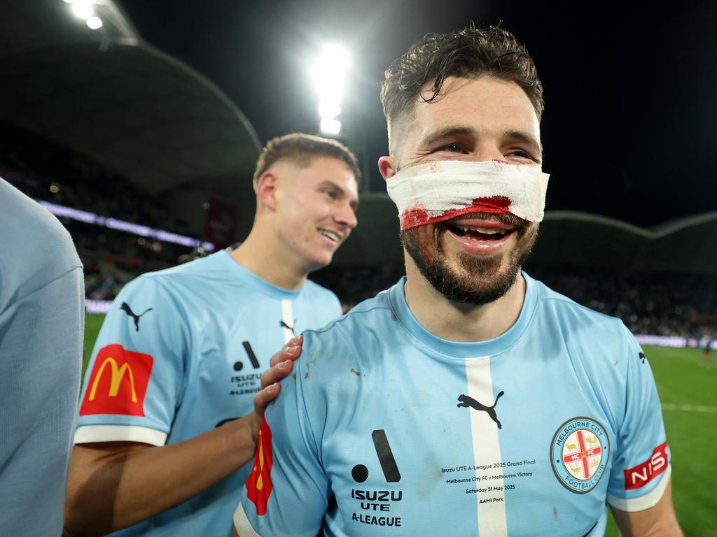 Mathew Leckie was awarded the Joe Marston Medal. Picture: Getty Images